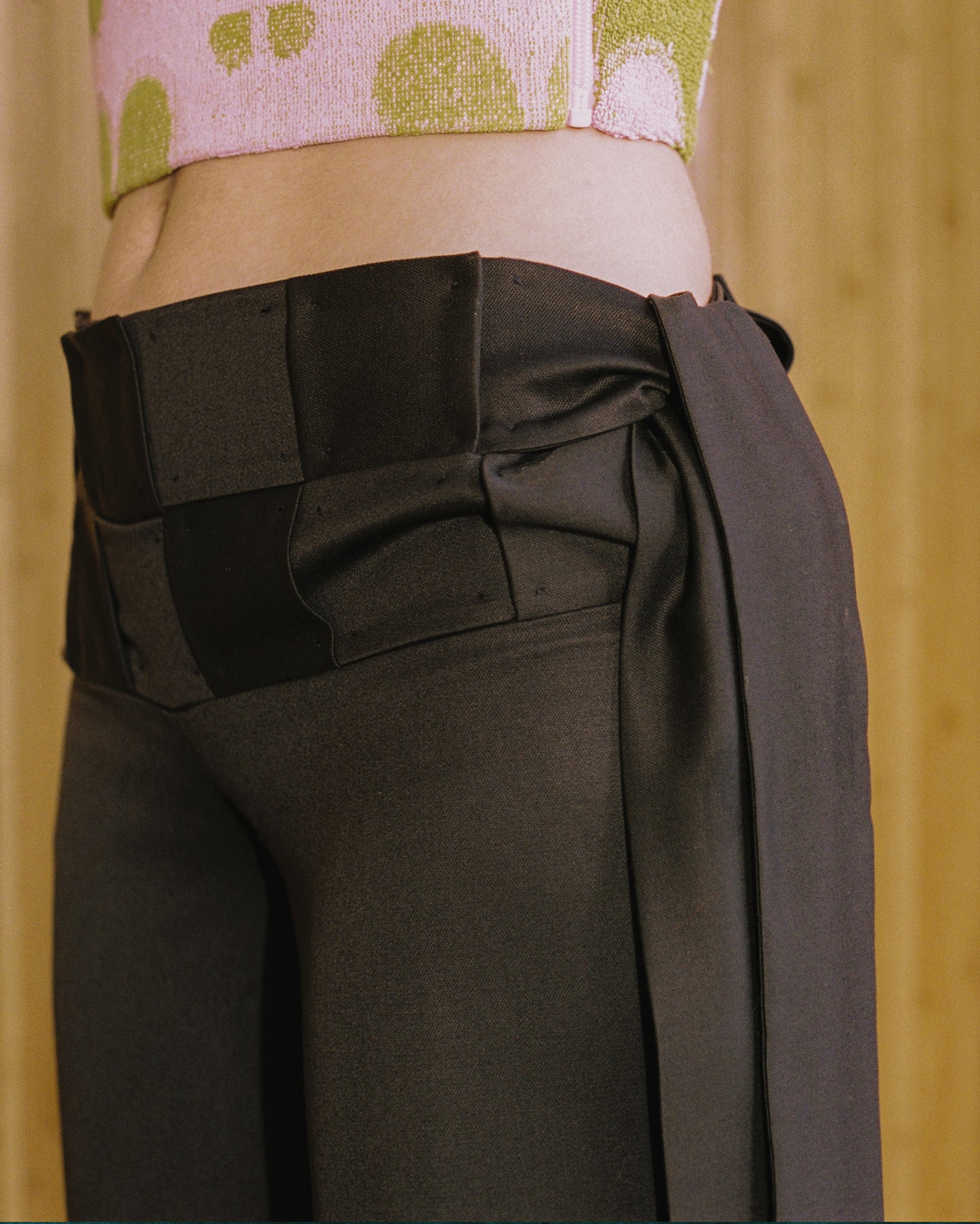 Woven Sash Pant - Chocolate