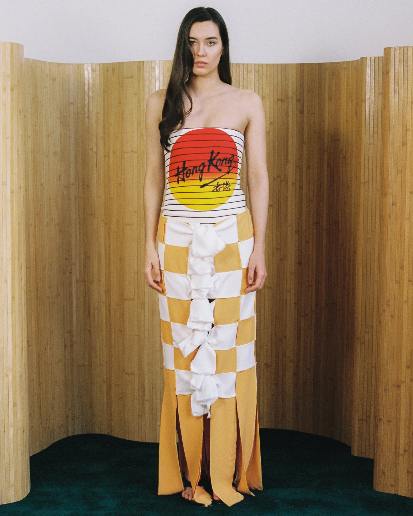 Checked Sash Skirt