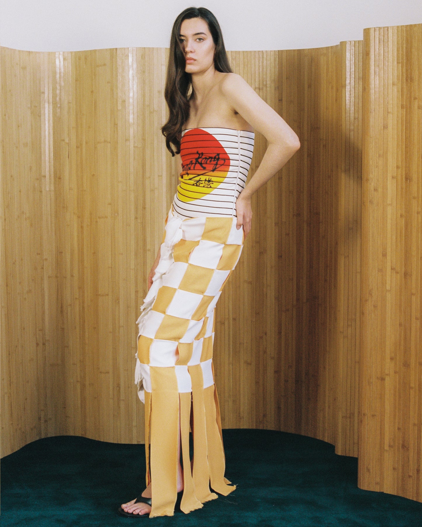 Checked Sash Skirt