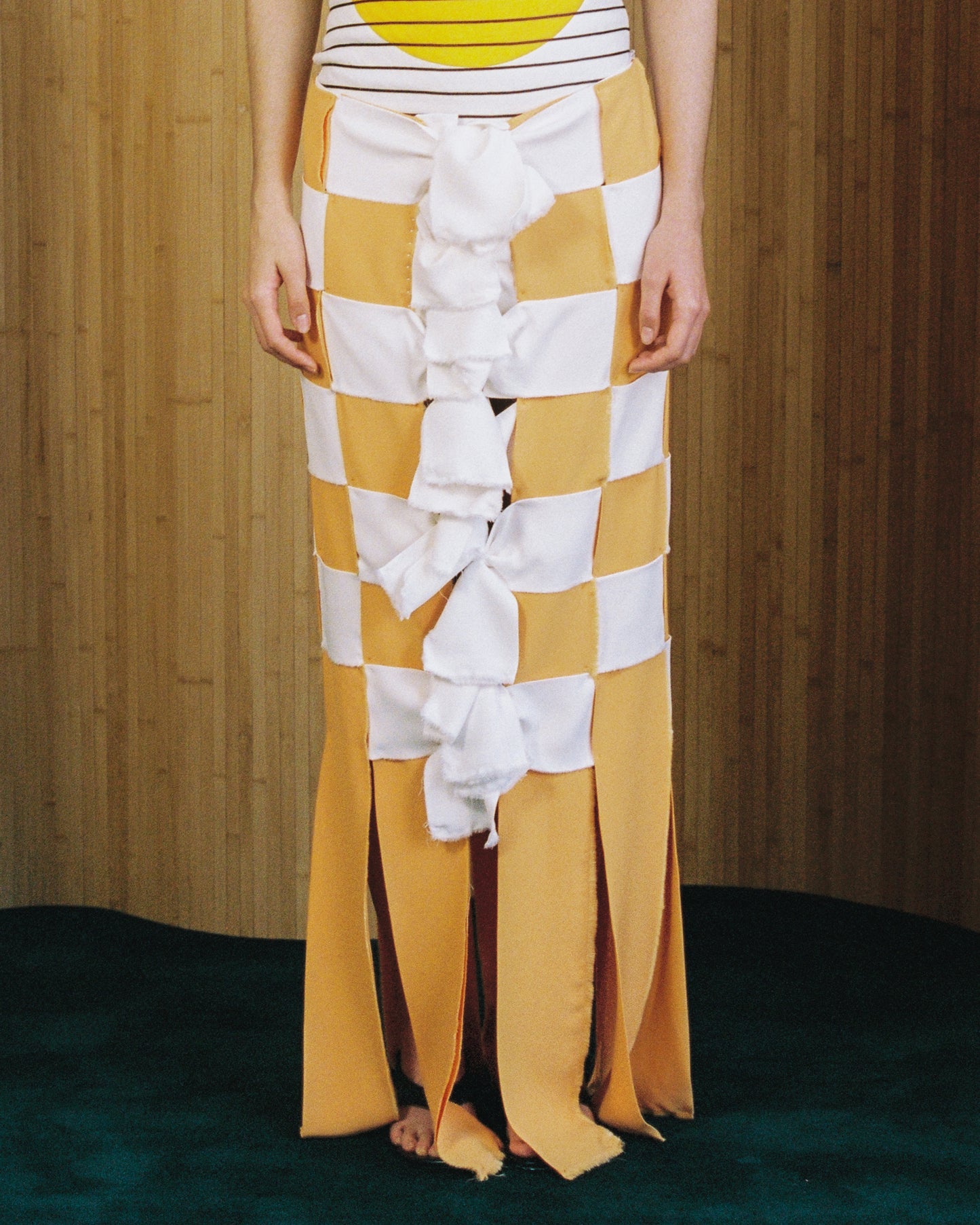 Checked Sash Skirt