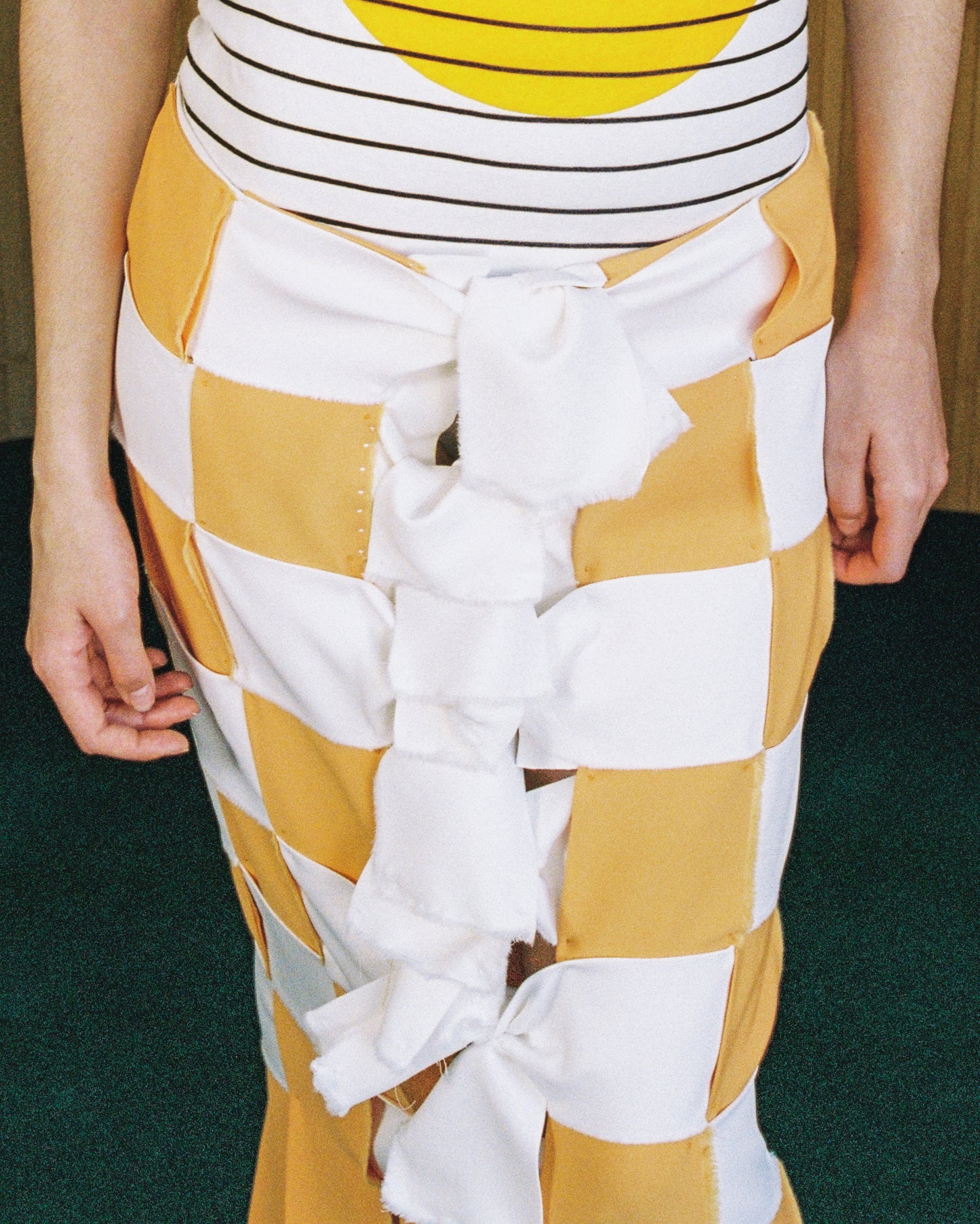 Checked Sash Skirt